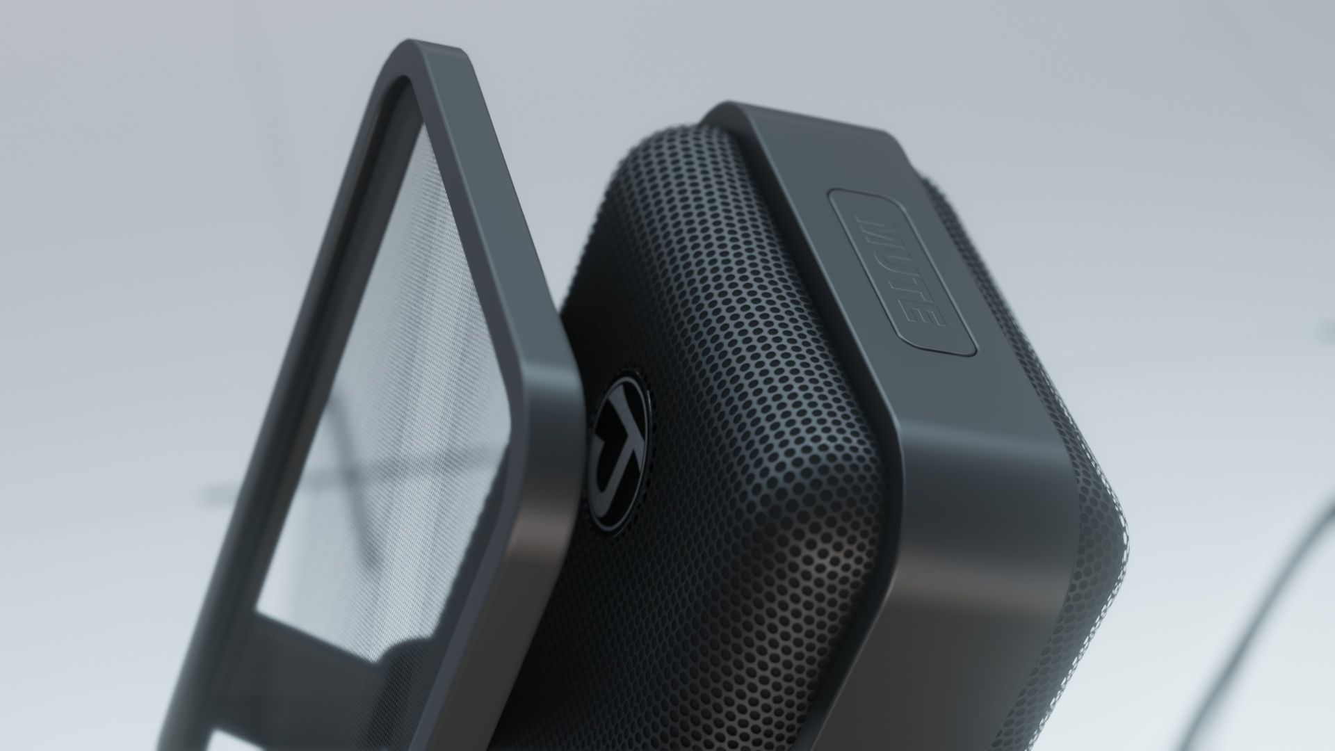 Microphone phone on table 3D model_5