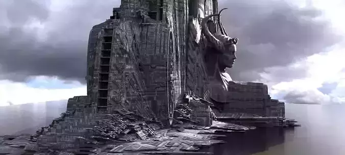 Sci-Fi City Organic tech shrine Kit bash