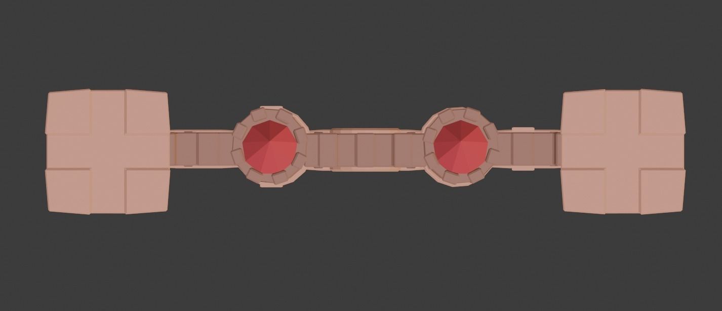 Lowpoly Castle Model Low-poly 3D model_2