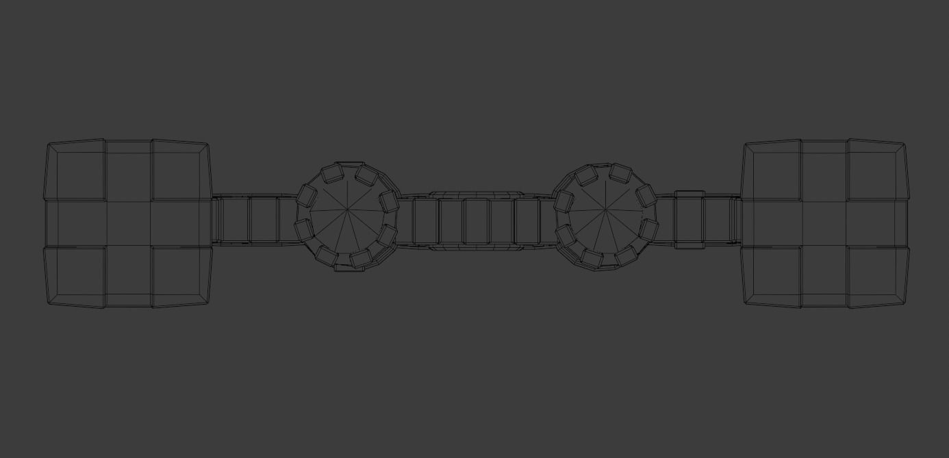 Lowpoly Castle Model Low-poly 3D model_5