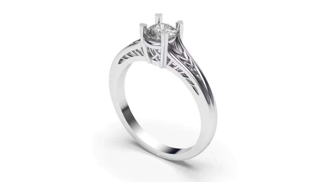 solitaire with ring sizes 8 part S72 3D print model