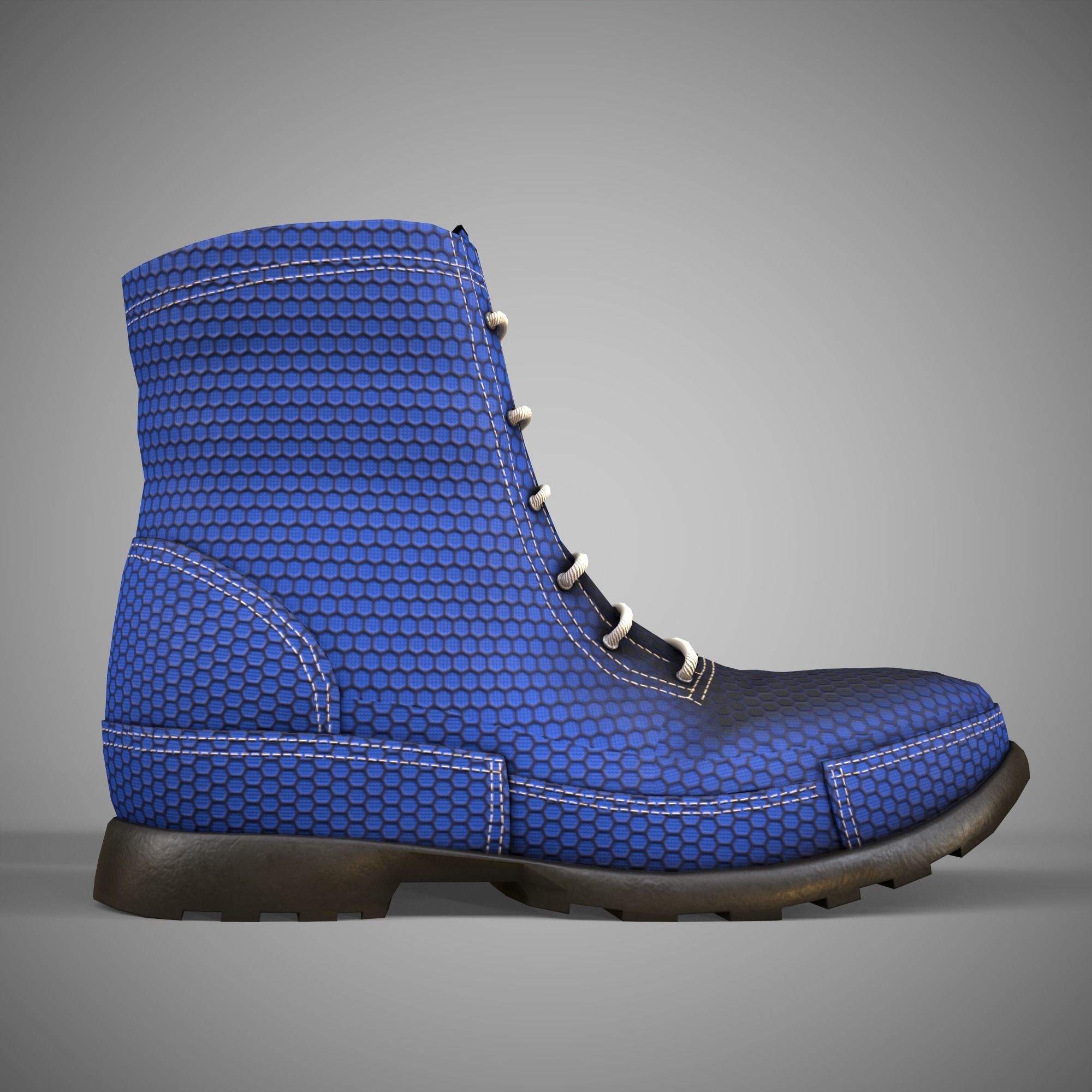 This is a low poly 3D shoe boots model with three textures  Low-poly 3D model_9
