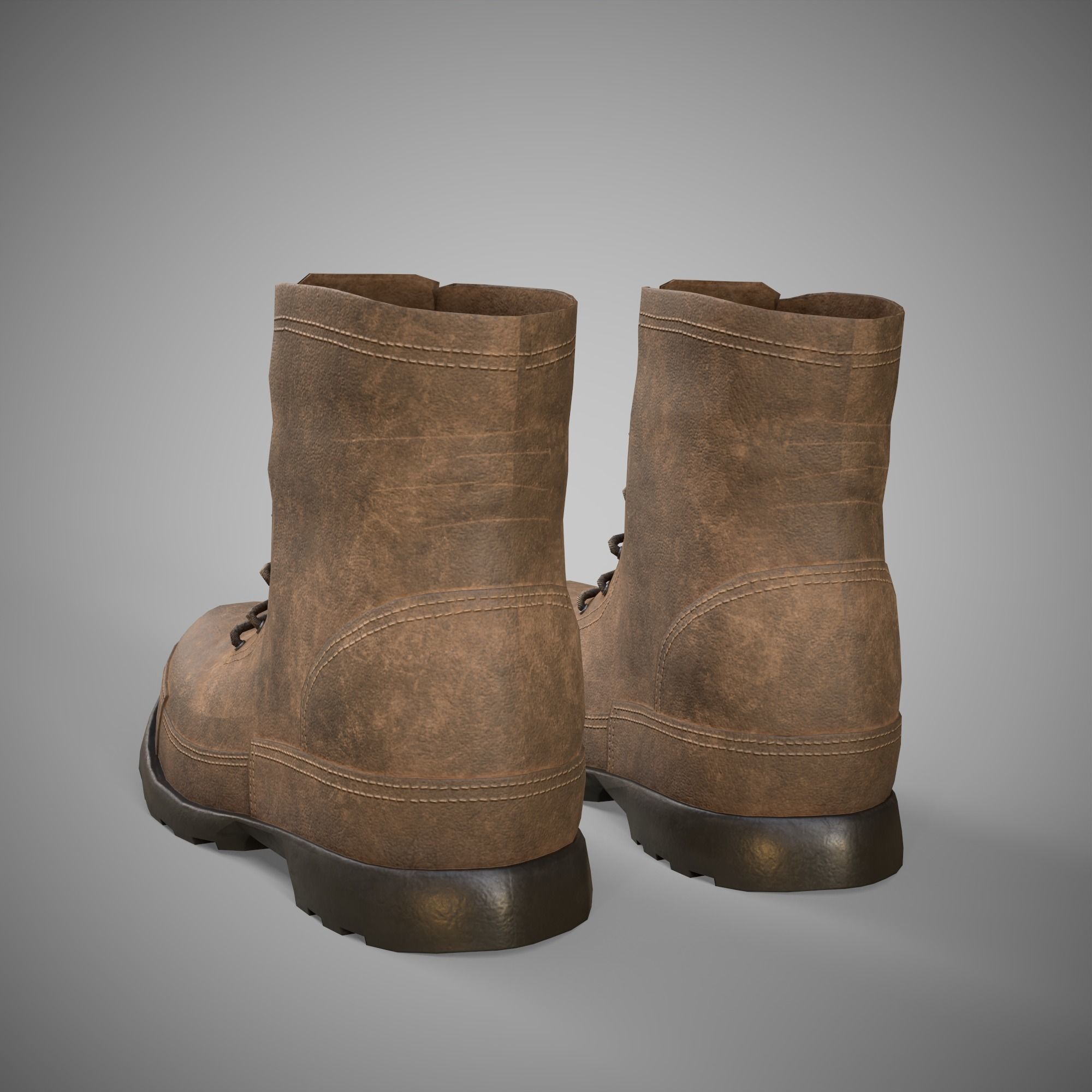 This is a low poly 3D shoe boots model with three textures  Low-poly 3D model_5