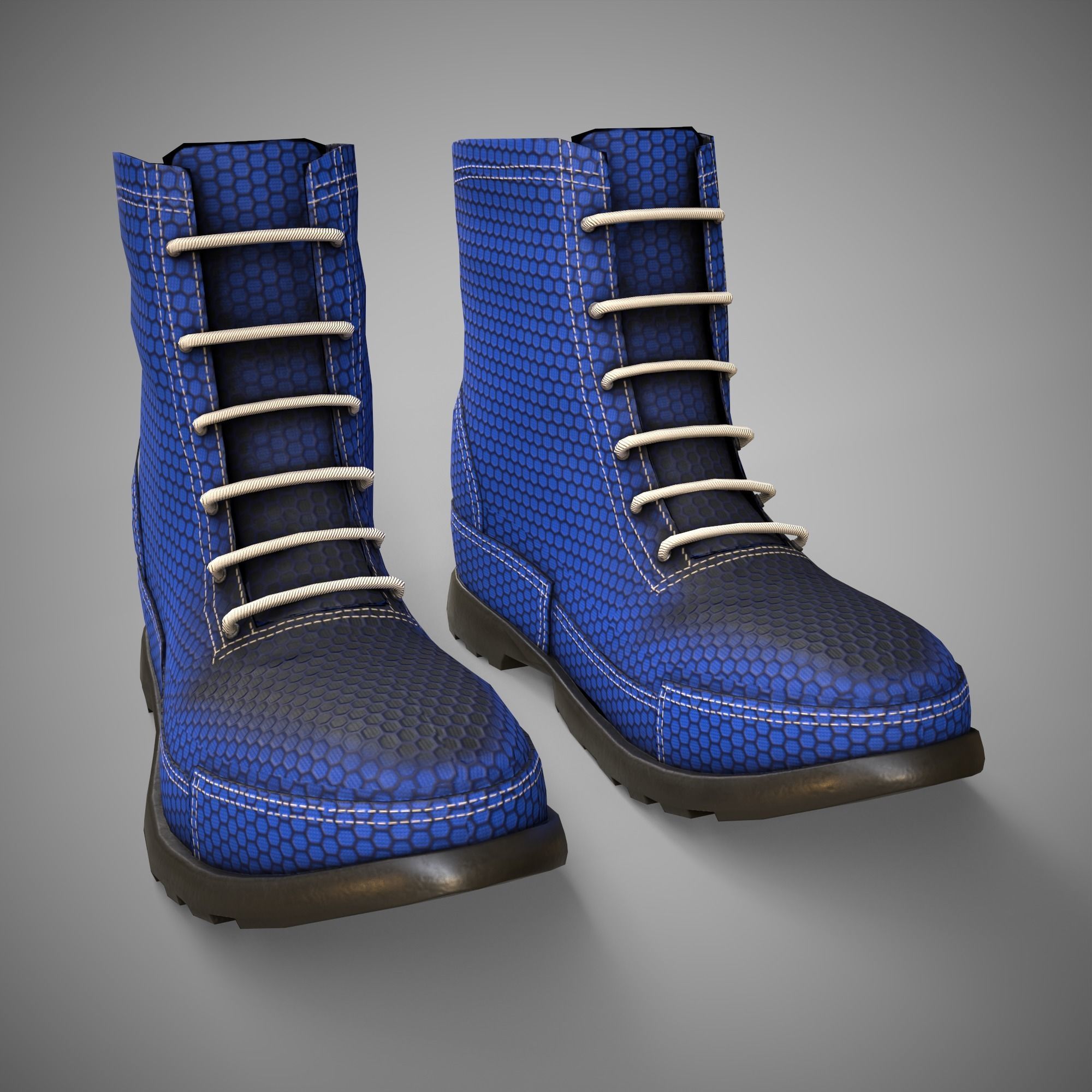 This is a low poly 3D shoe boots model with three textures  Low-poly 3D model_7