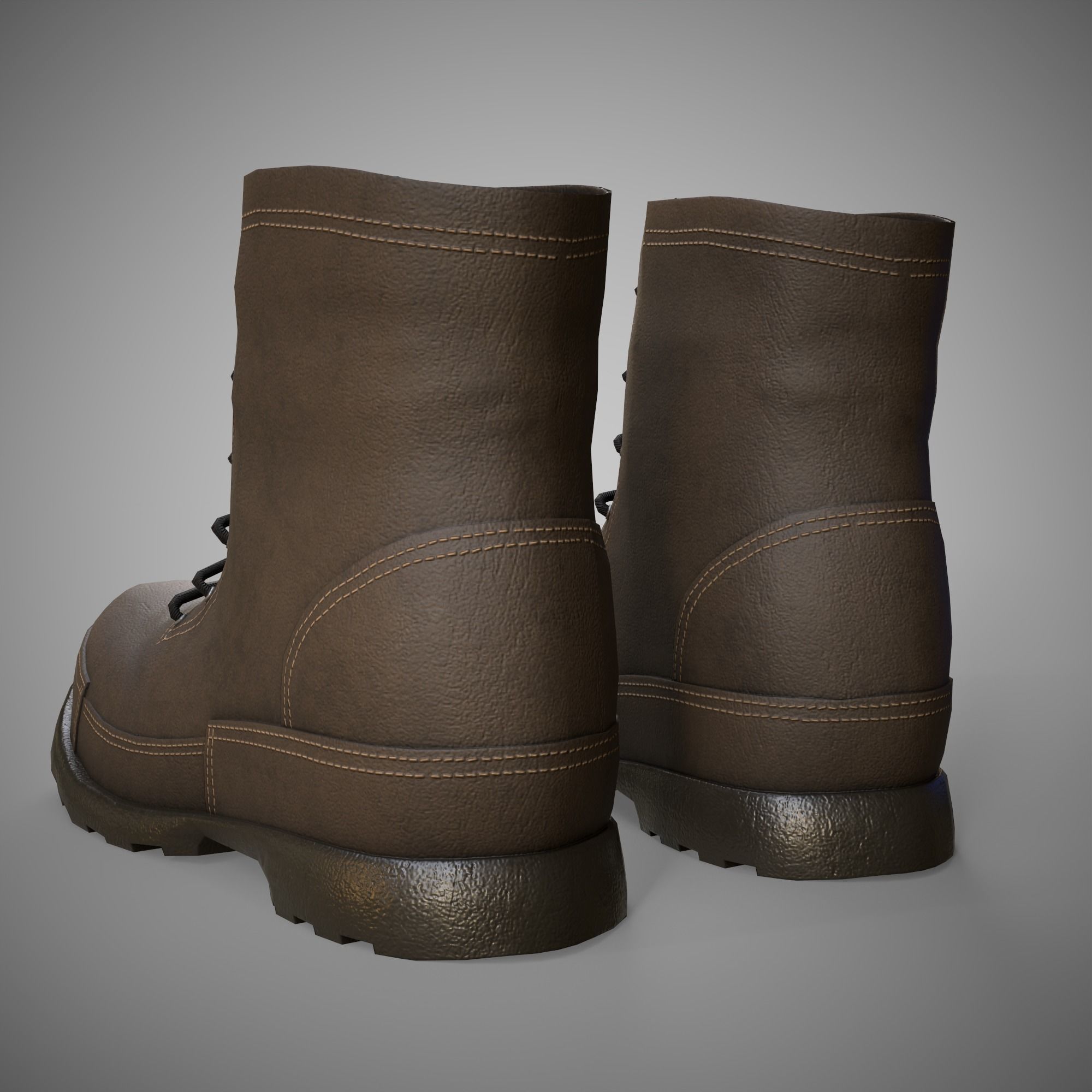 This is a low poly 3D shoe boots model with three textures  Low-poly 3D model_11