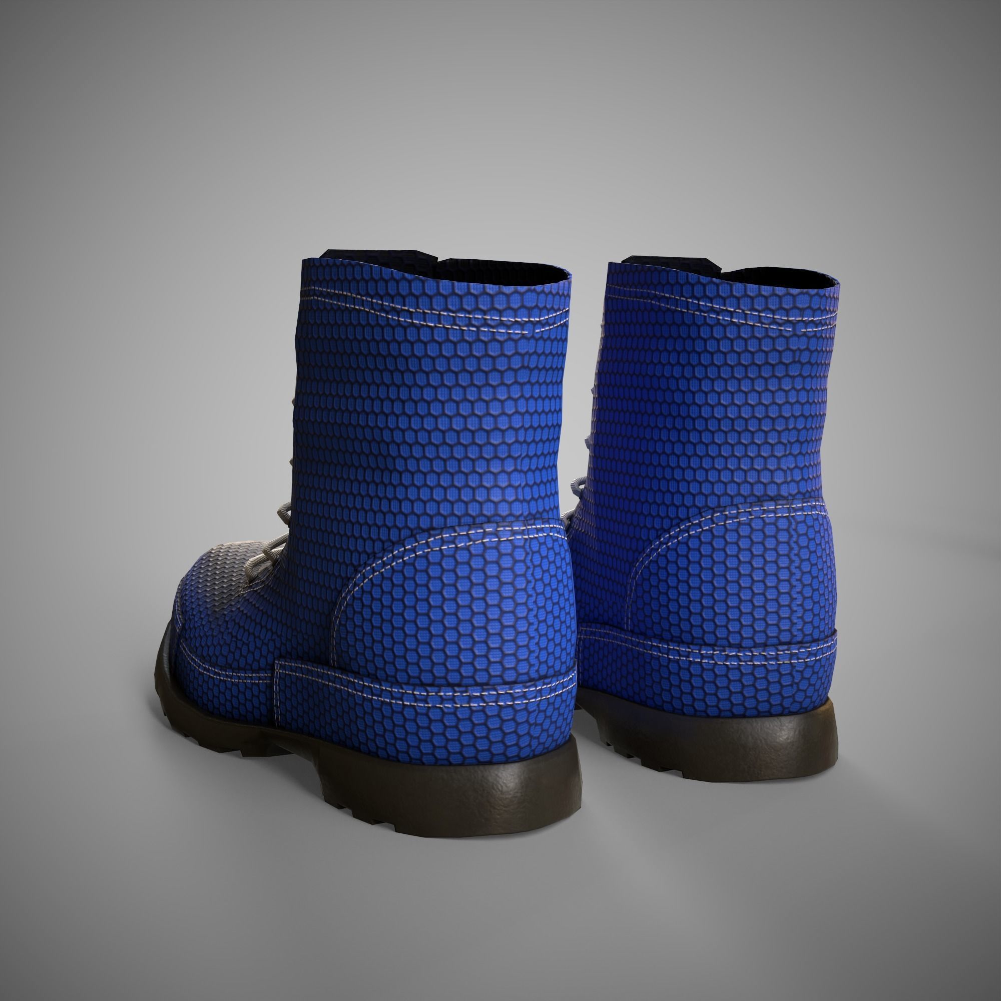 This is a low poly 3D shoe boots model with three textures  Low-poly 3D model_8
