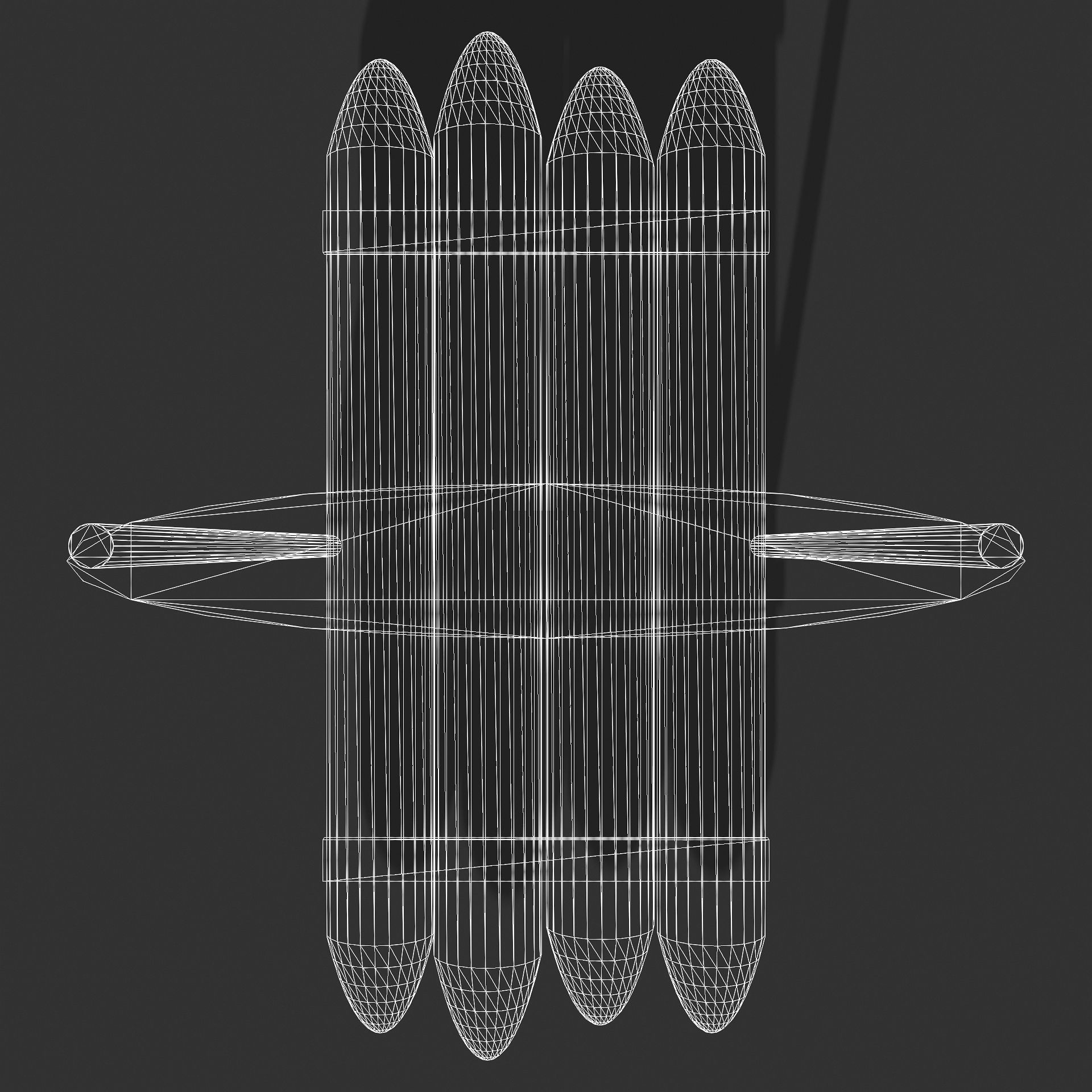 Sail Raft Low-poly 3D model_11