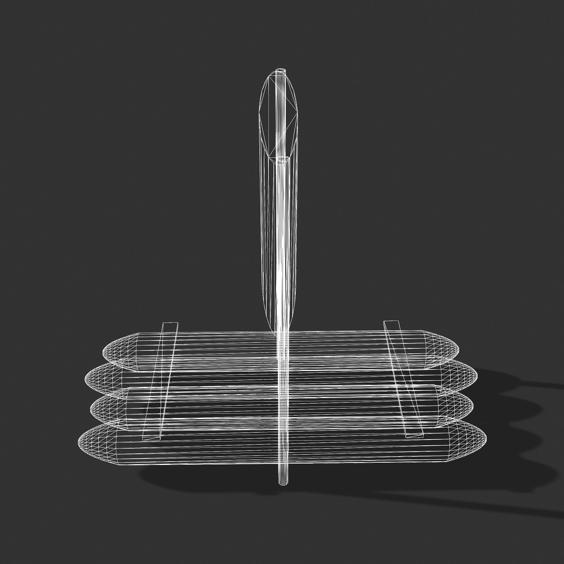 Sail Raft Low-poly 3D model_17