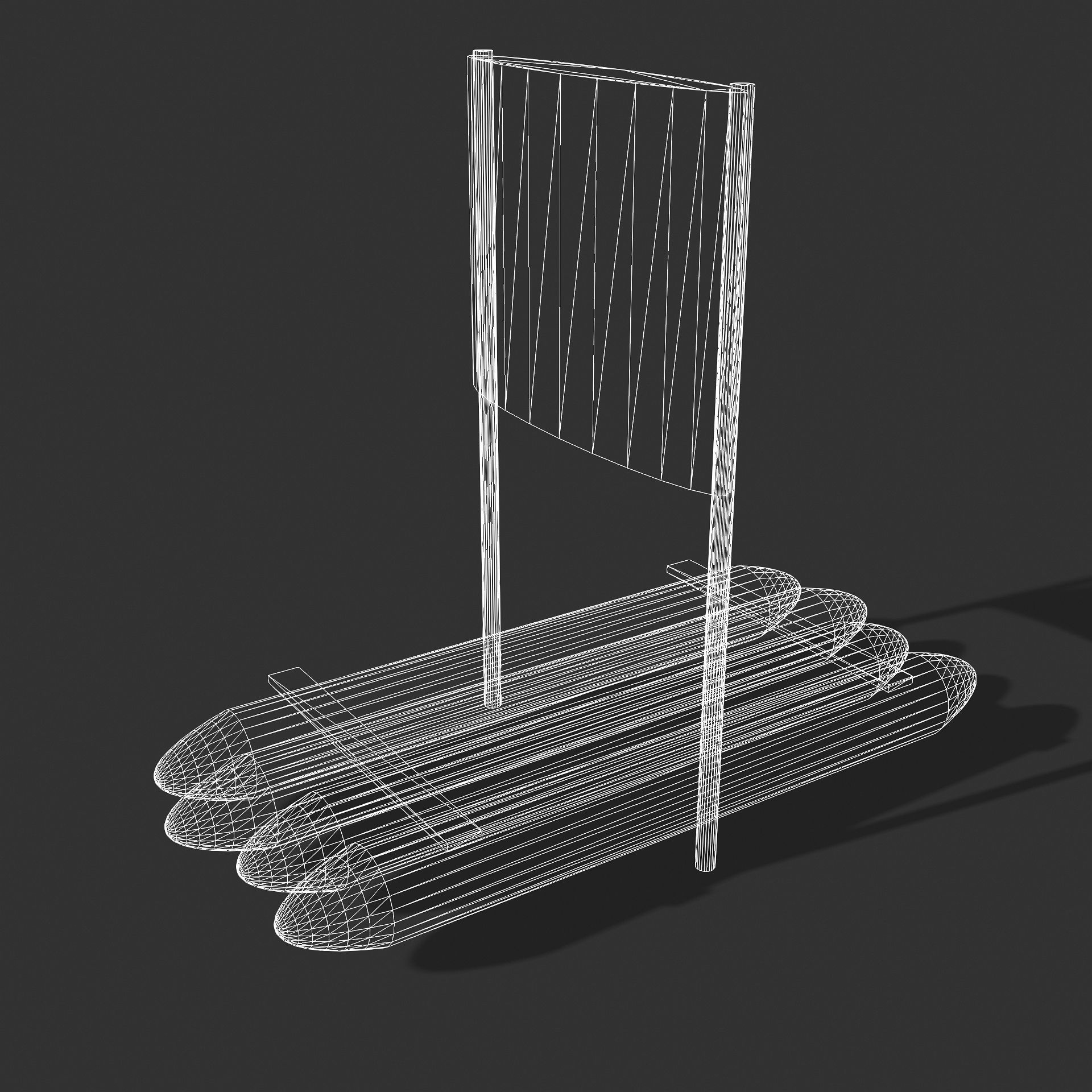Sail Raft Low-poly 3D model_16