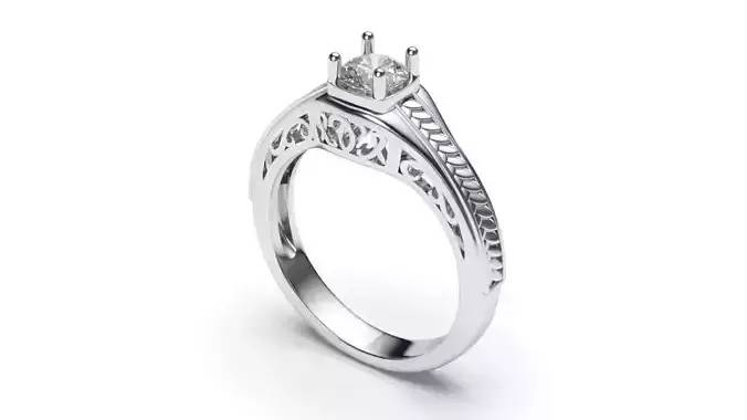 solitaire with ring sizes  8 part S73