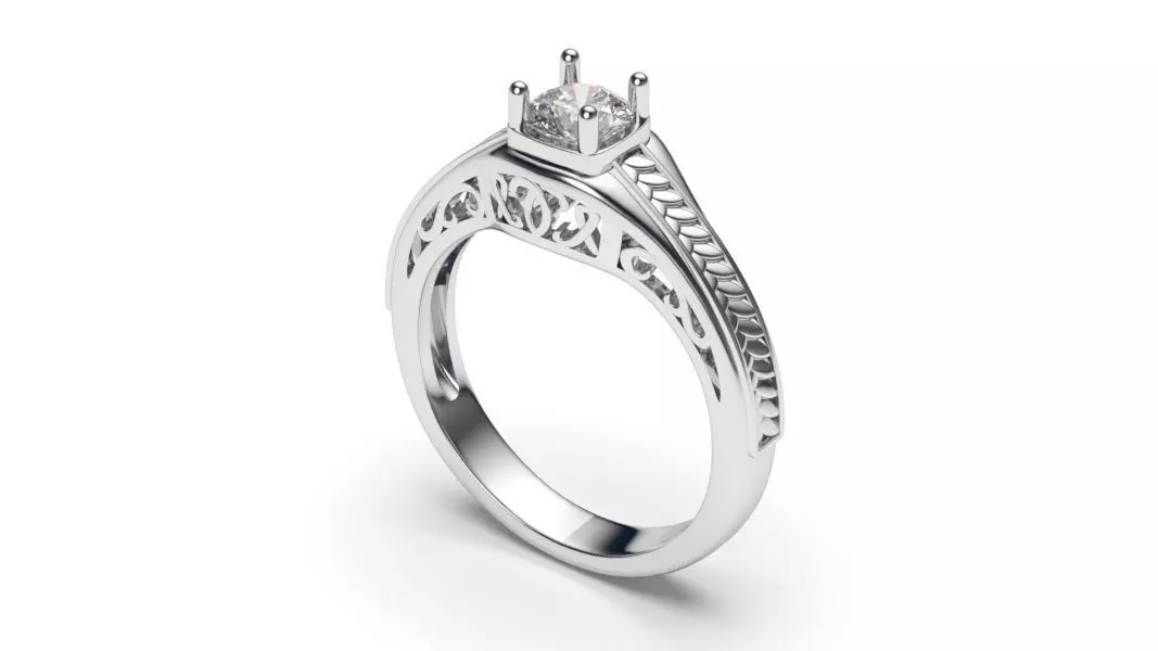 solitaire with ring sizes 8 part S73 3D print model
