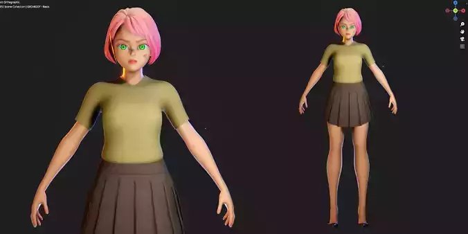 Girl - Isabella Style 4 - Blender 3