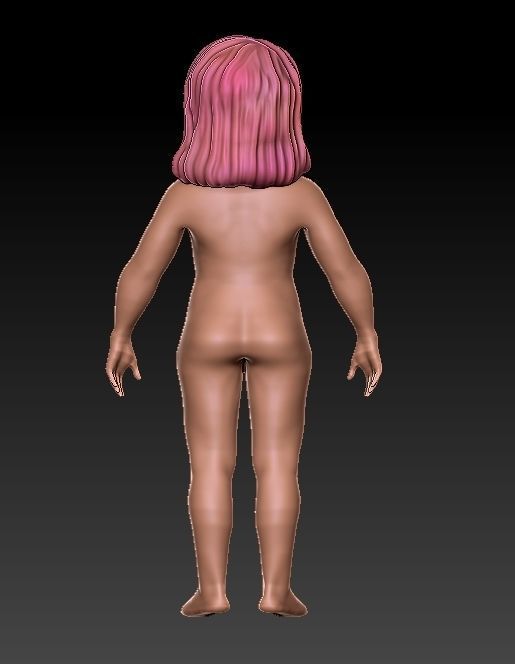 Little Girl 3D Base Model 3D model_2