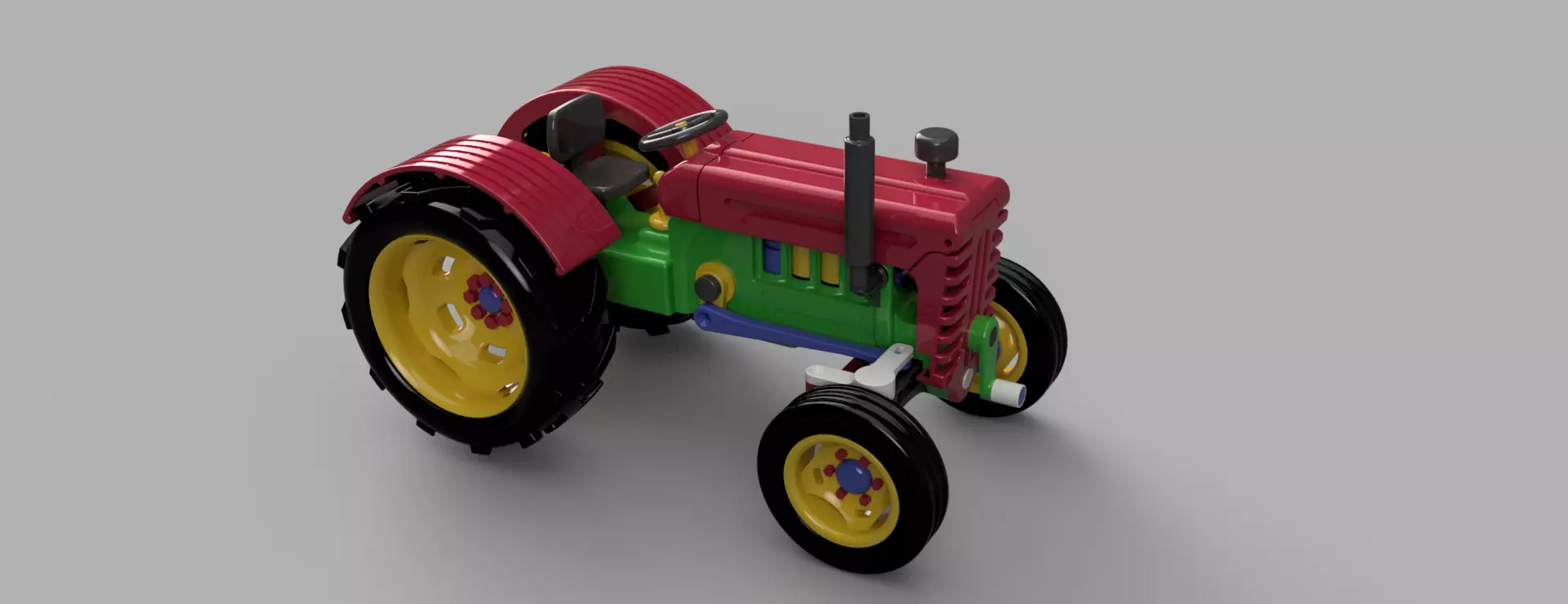 A TRACTOR WITH A ROTATING ENGINE 3D print model_0