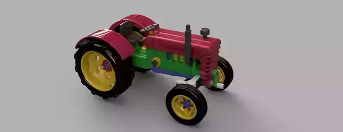 A TRACTOR WITH A ROTATING ENGINE 3D print model