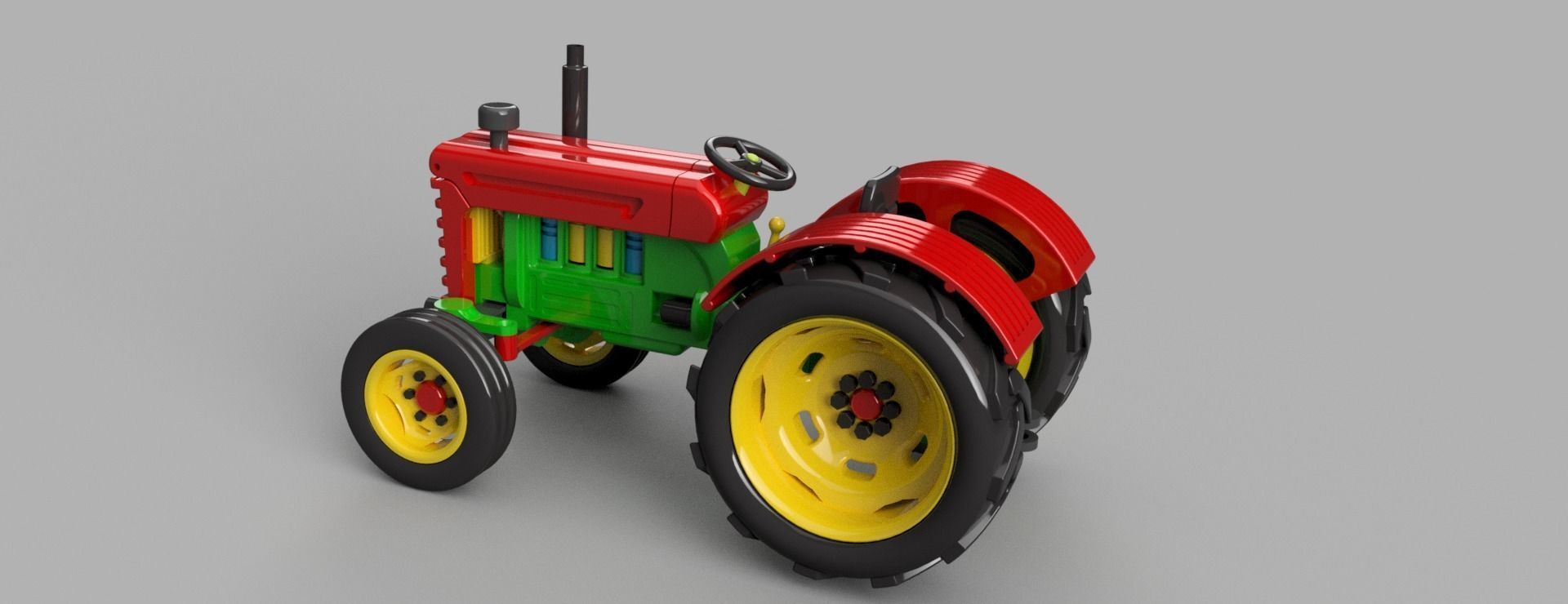 A TRACTOR WITH A ROTATING ENGINE 3D print model_4