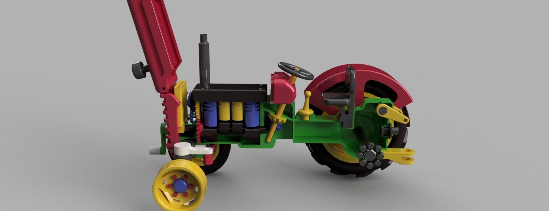 A TRACTOR WITH A ROTATING ENGINE 3D print model_3