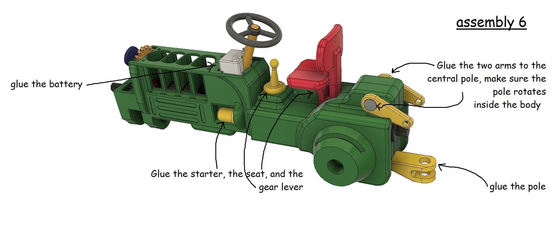 A TRACTOR WITH A ROTATING ENGINE 3D print model_20