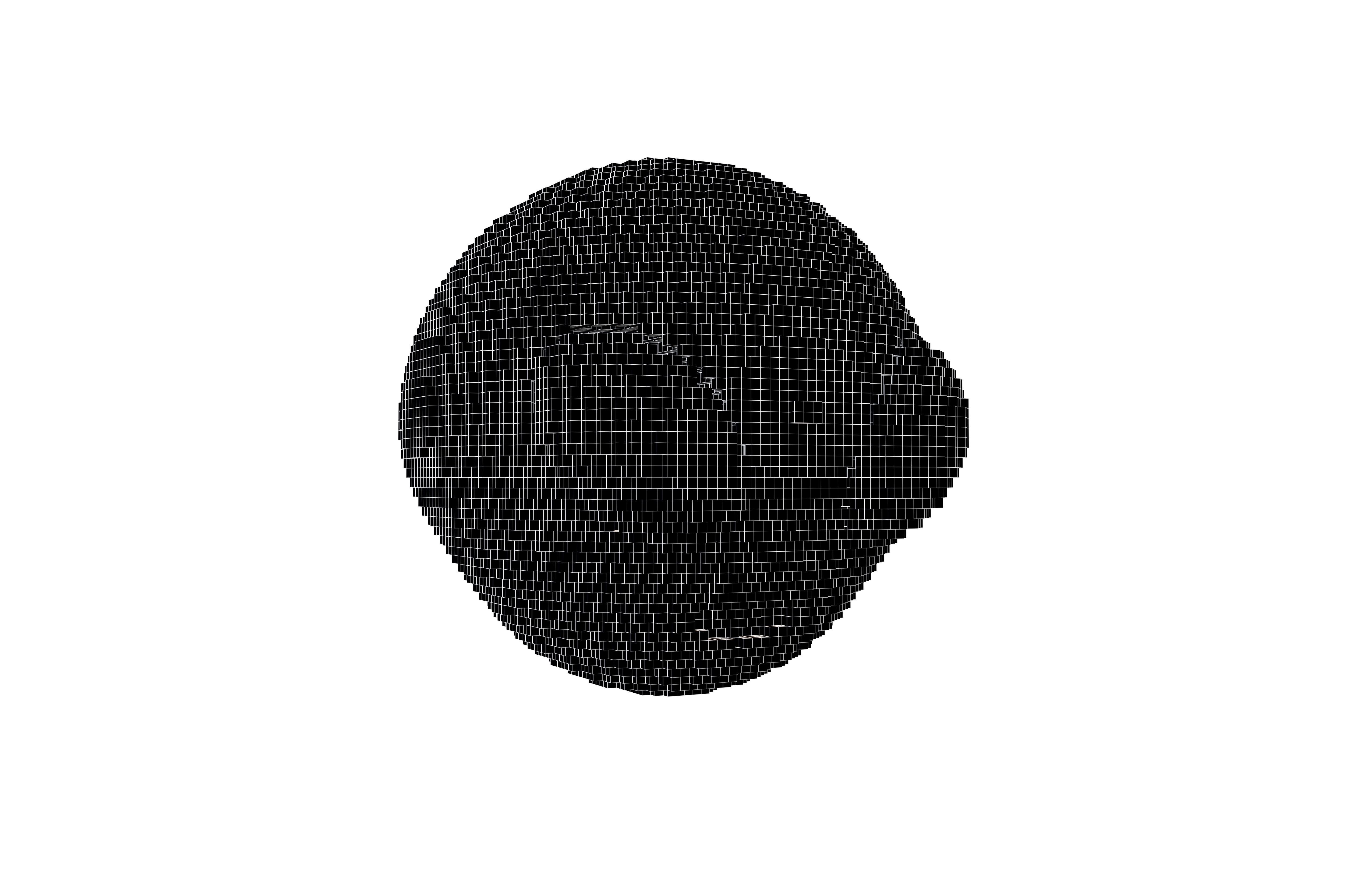 Voxel Alien Head v1 007 Low-poly 3D model_5