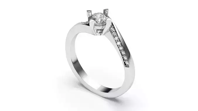 solitaire with ring sizes  8 part S74