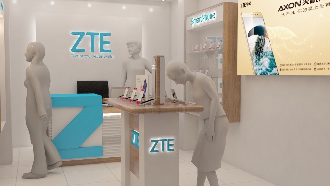 Mobile Phone Branded Retail Store  Low-poly 3D model_4