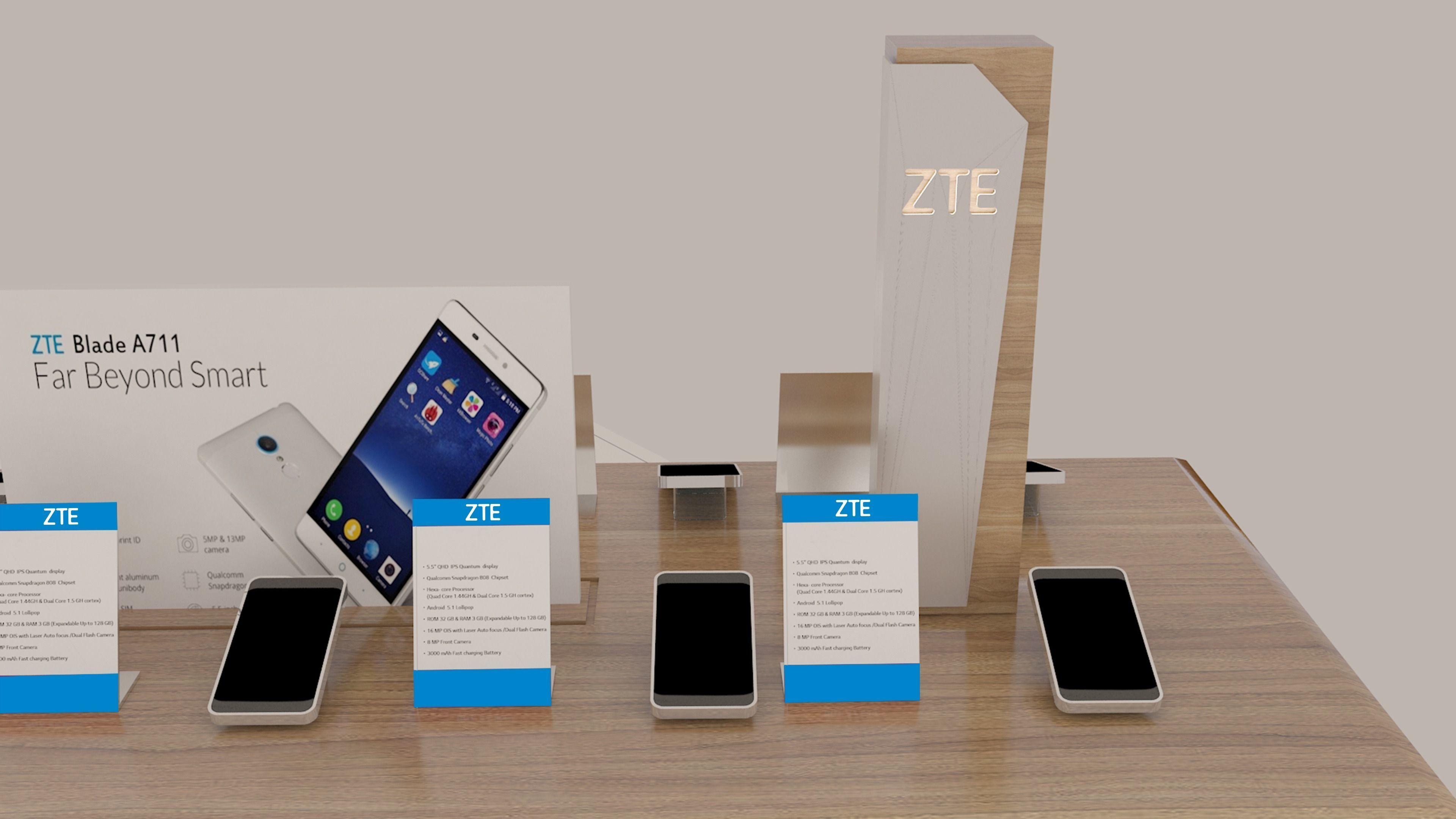 Mobile Phone Branded Retail Store  Low-poly 3D model_1