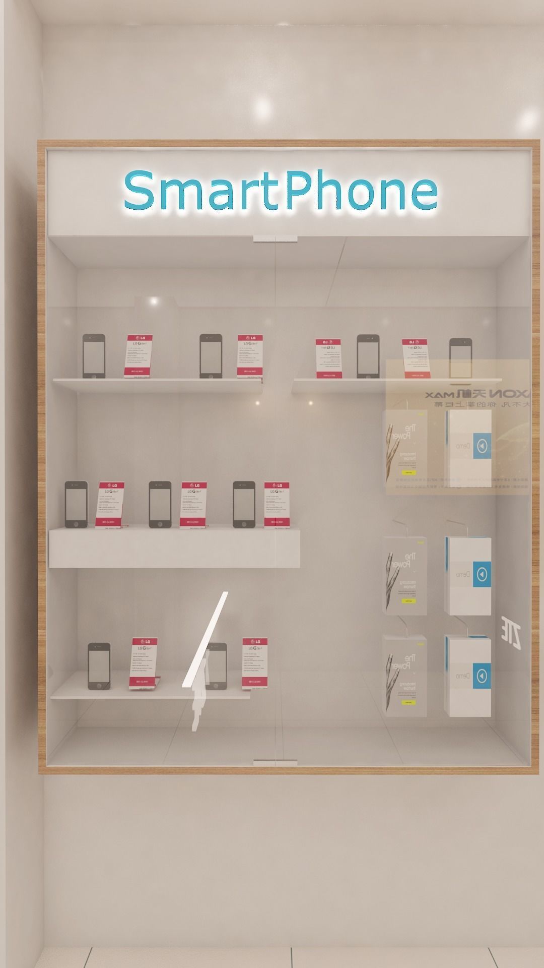 Mobile Phone Branded Retail Store  Low-poly 3D model_5