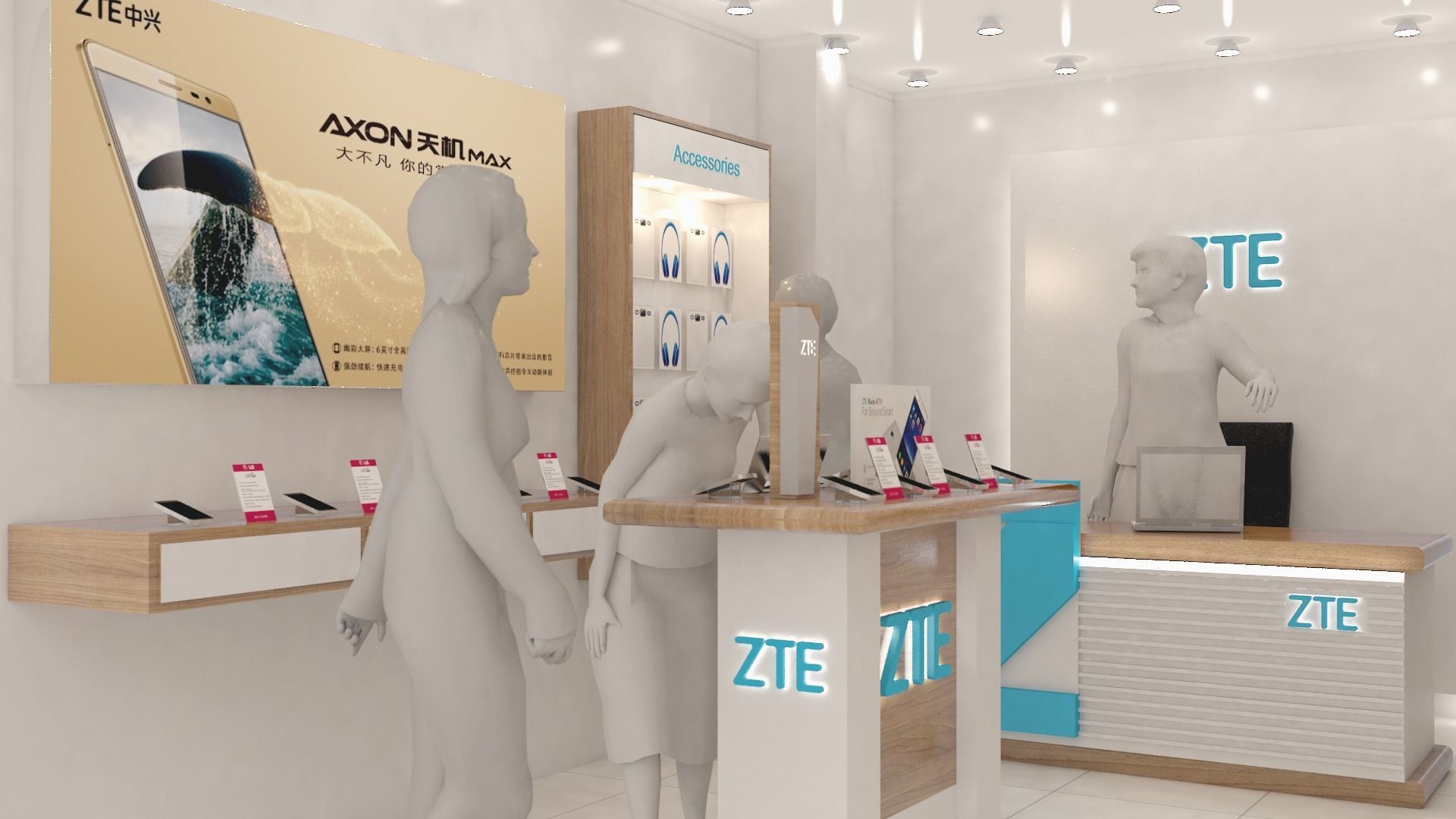 Mobile Phone Branded Retail Store  Low-poly 3D model_6