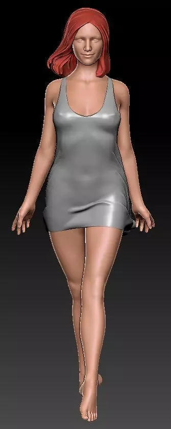 GIRL IN WIND 3 3D print model_0