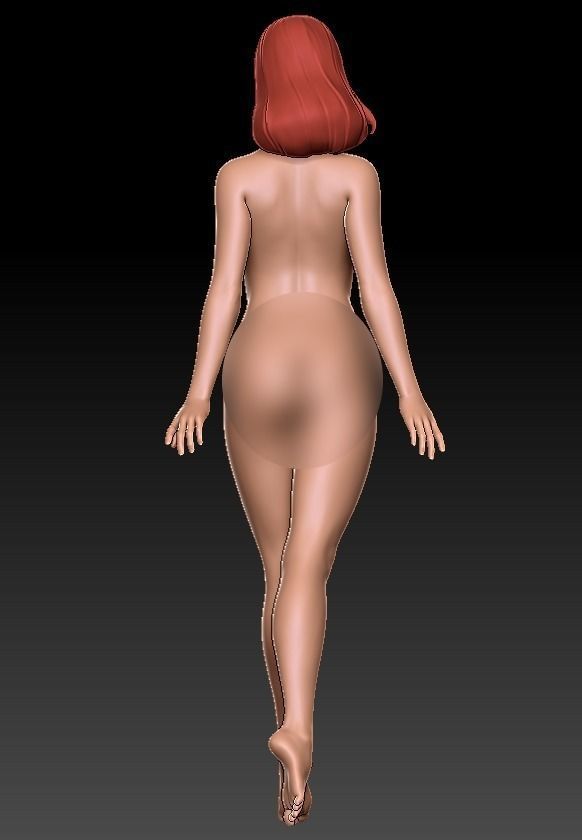 GIRL IN WIND 3 3D print model_5