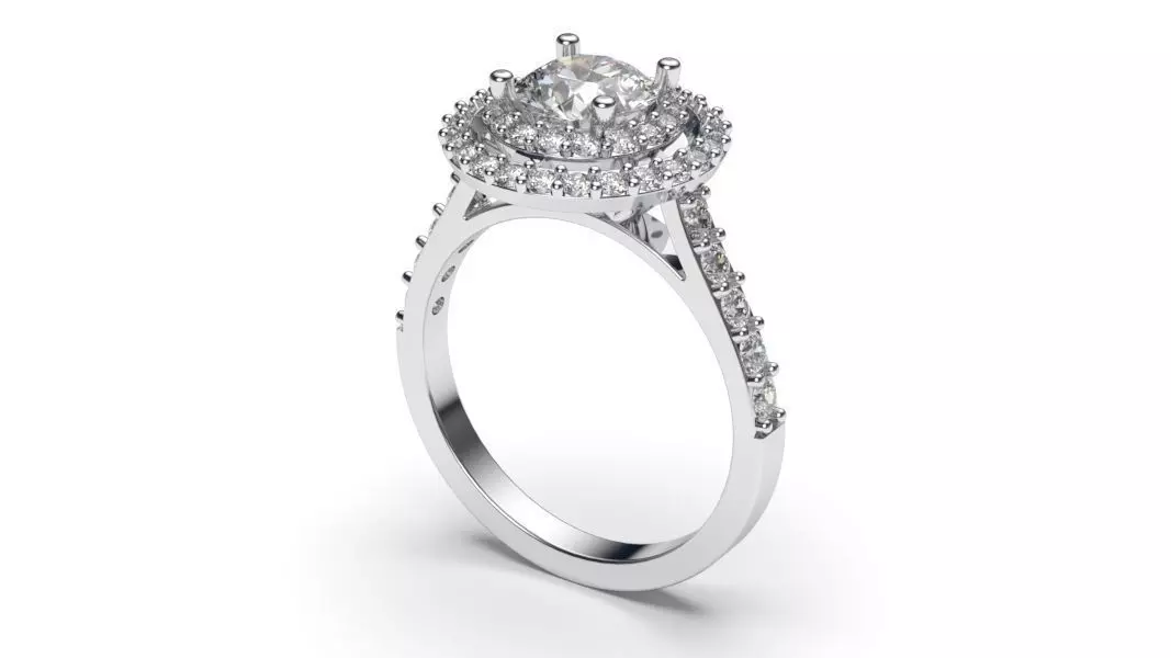 solitaire with ring sizes 8 part S75 3D print model