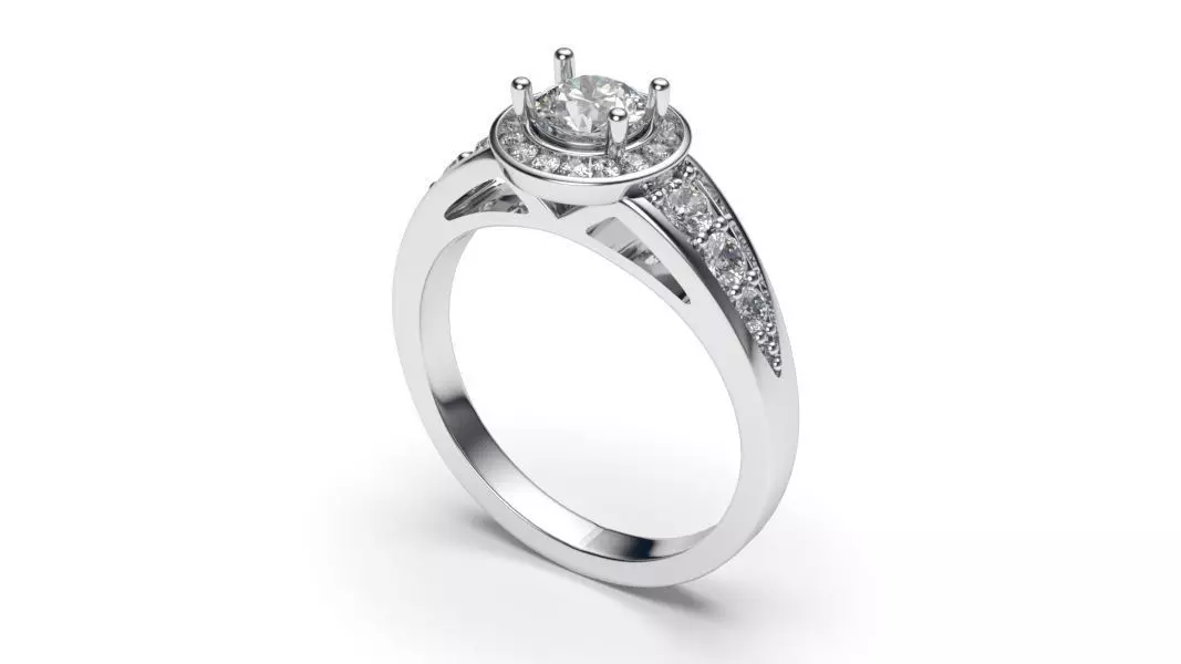 solitaire with ring sizes 9 part S76 3D print model