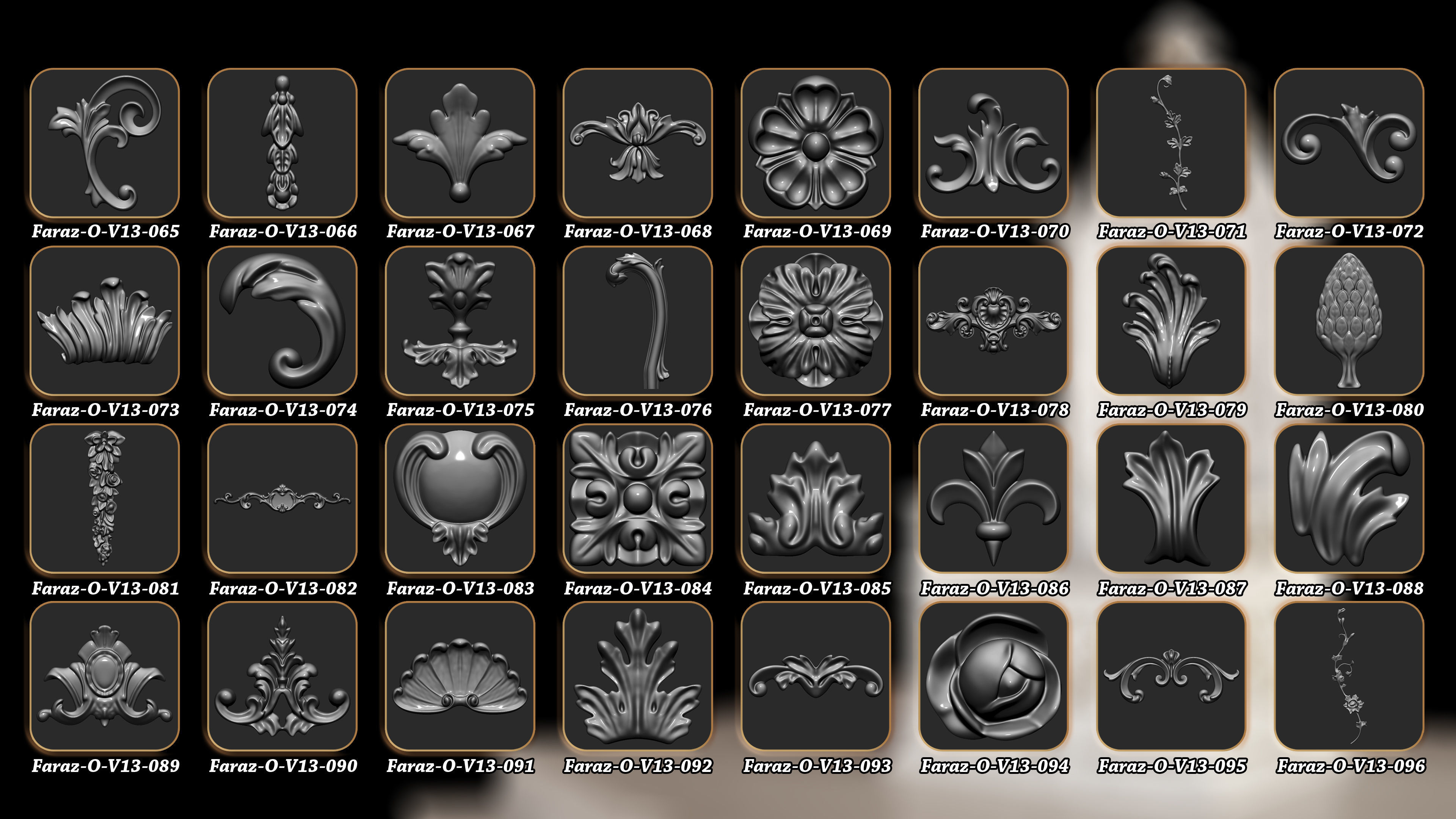 210 Ornament alpha brush and 3D Model Vol13 3D model_3