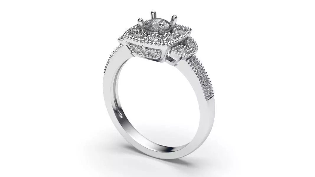 solitaire with ring sizes 8 part S77 3D print model