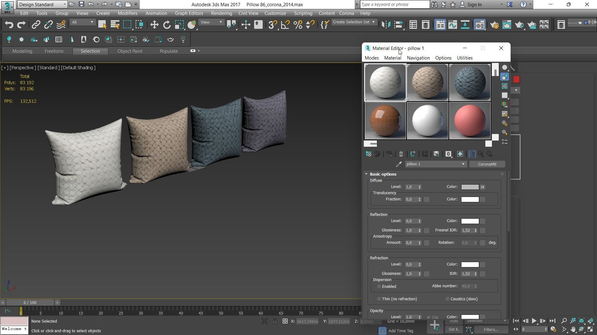 Decorative pillows Houzz set 086 3D model_14