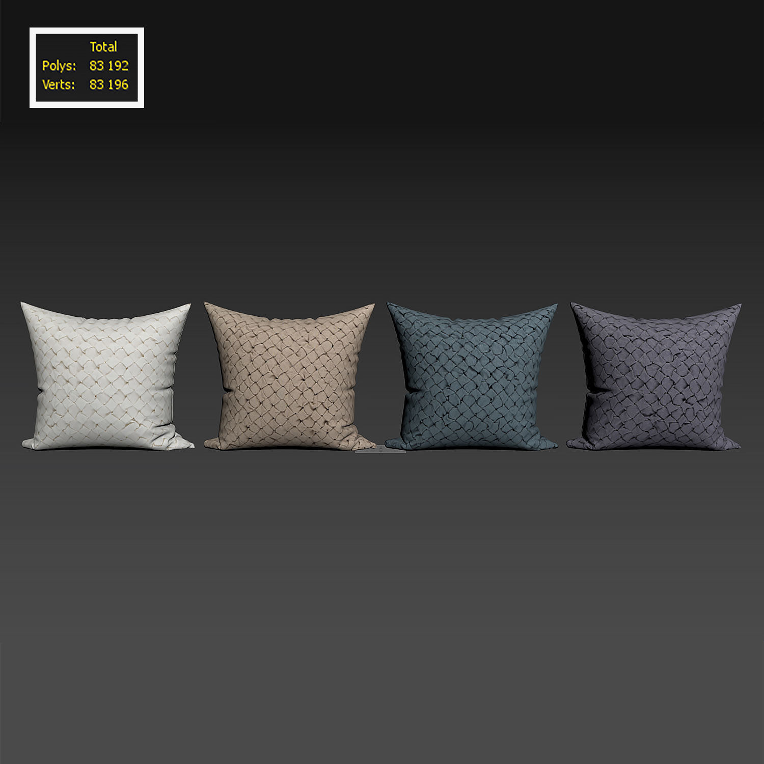 Decorative pillows Houzz set 086 3D model_1