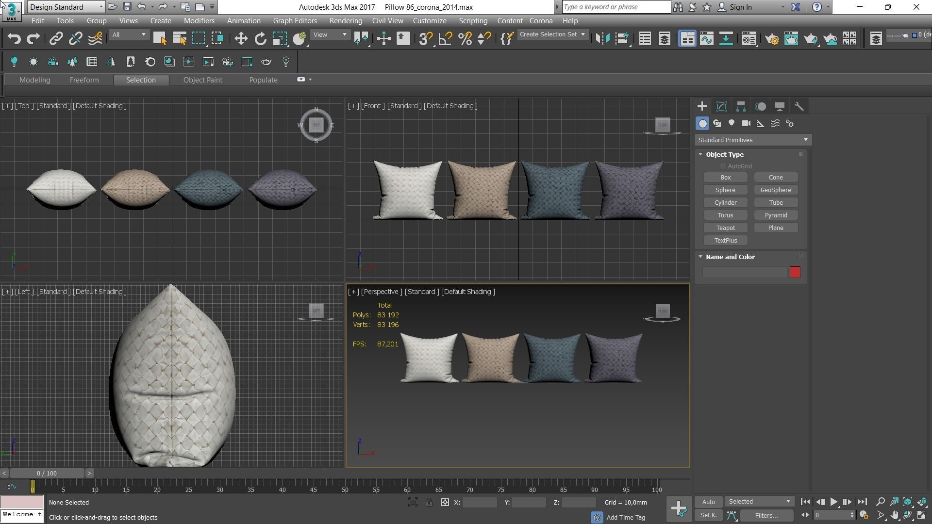Decorative pillows Houzz set 086 3D model_3