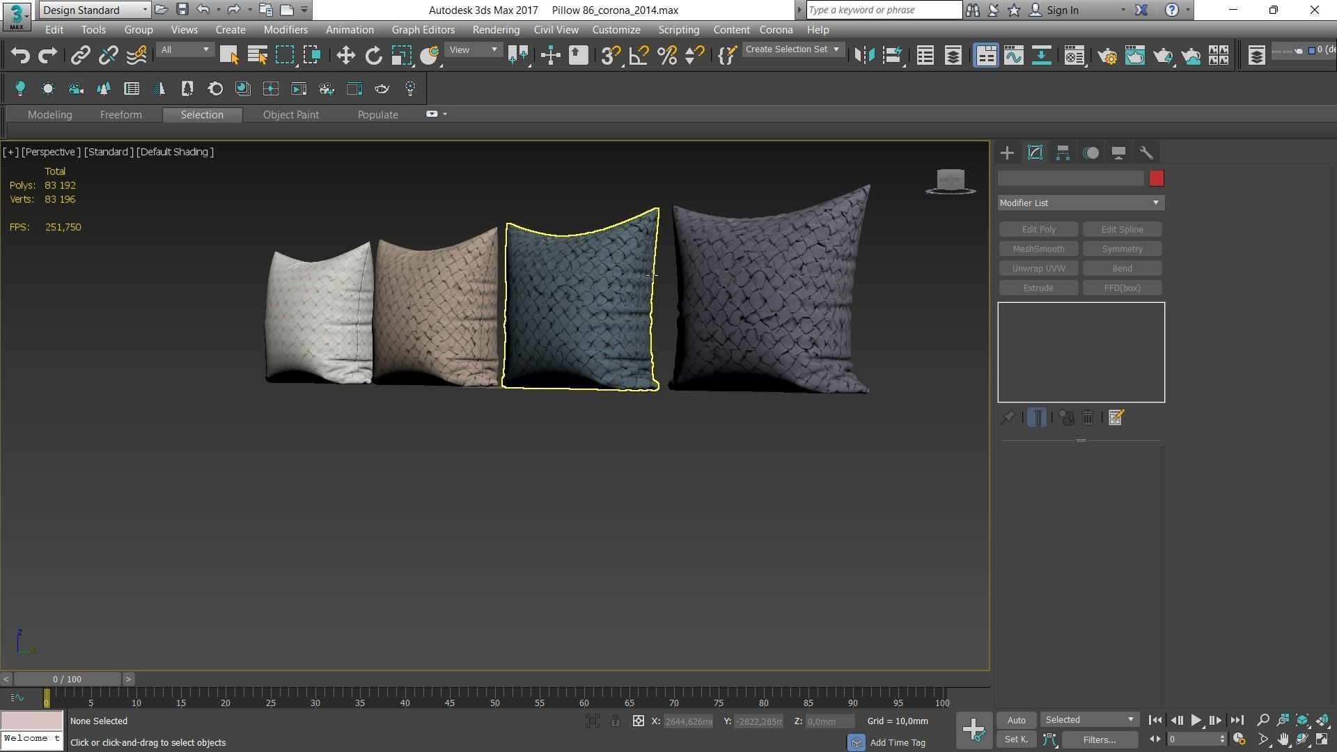 Decorative pillows Houzz set 086 3D model_17