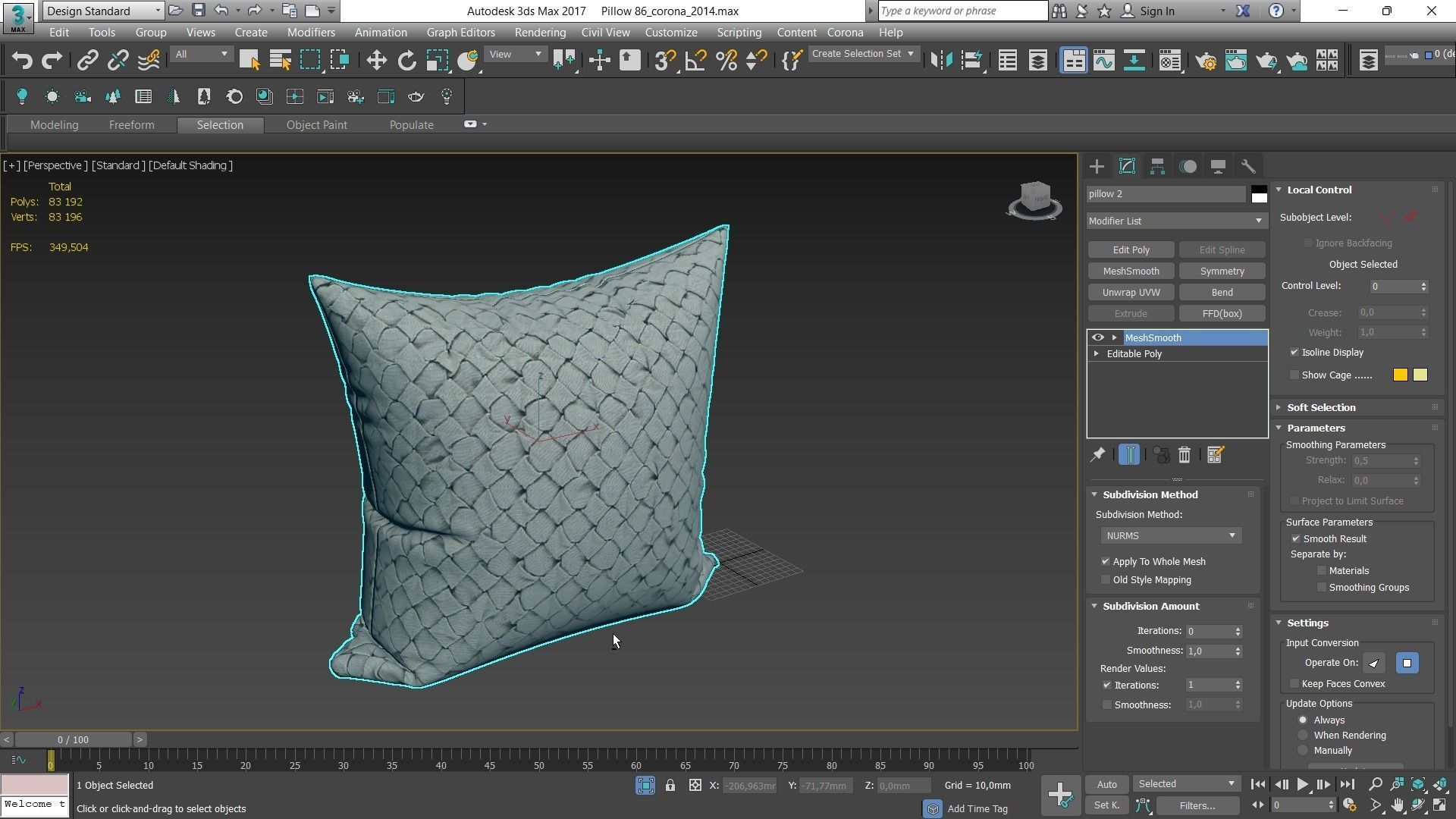 Decorative pillows Houzz set 086 3D model_9