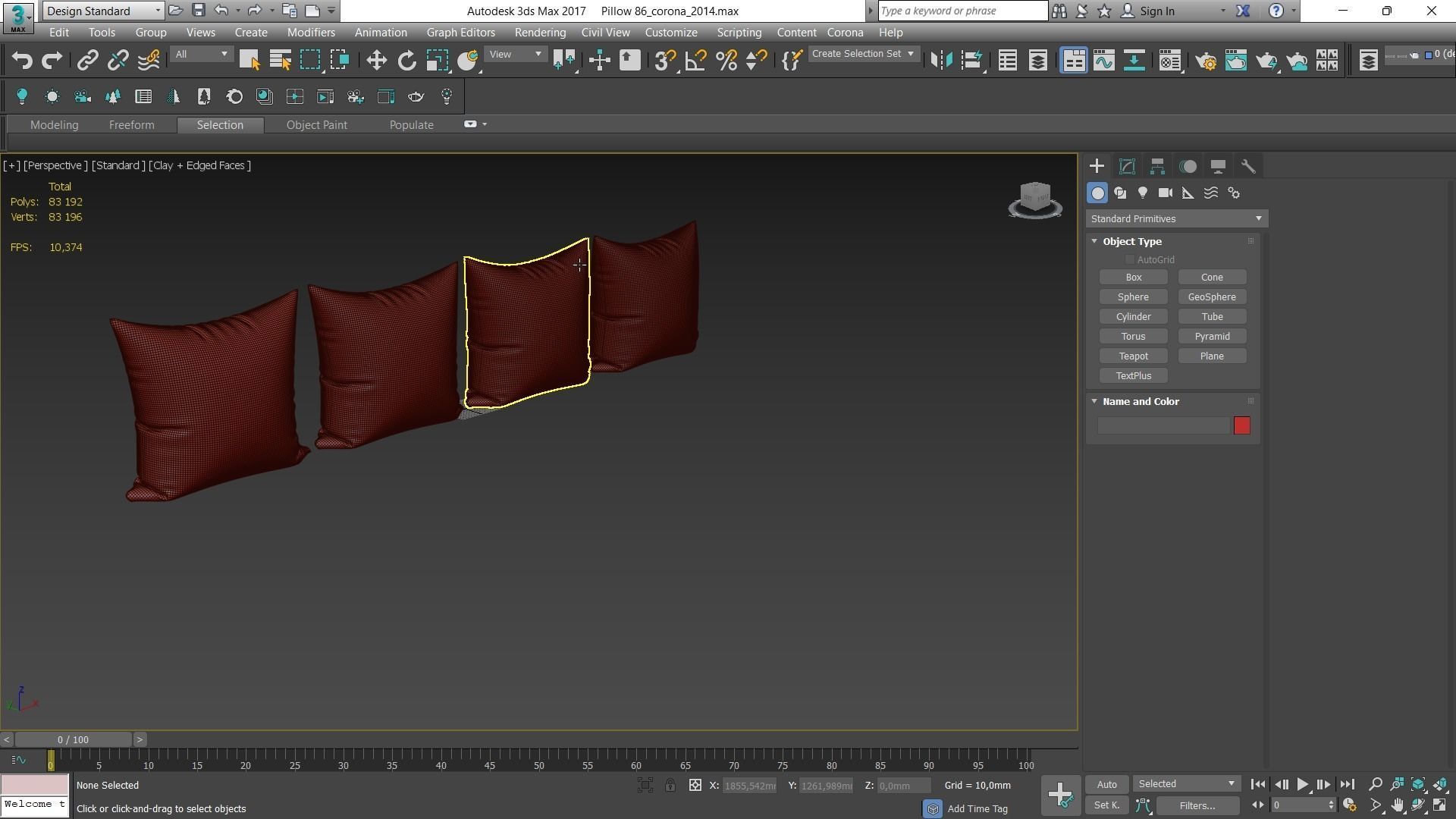 Decorative pillows Houzz set 086 3D model_7