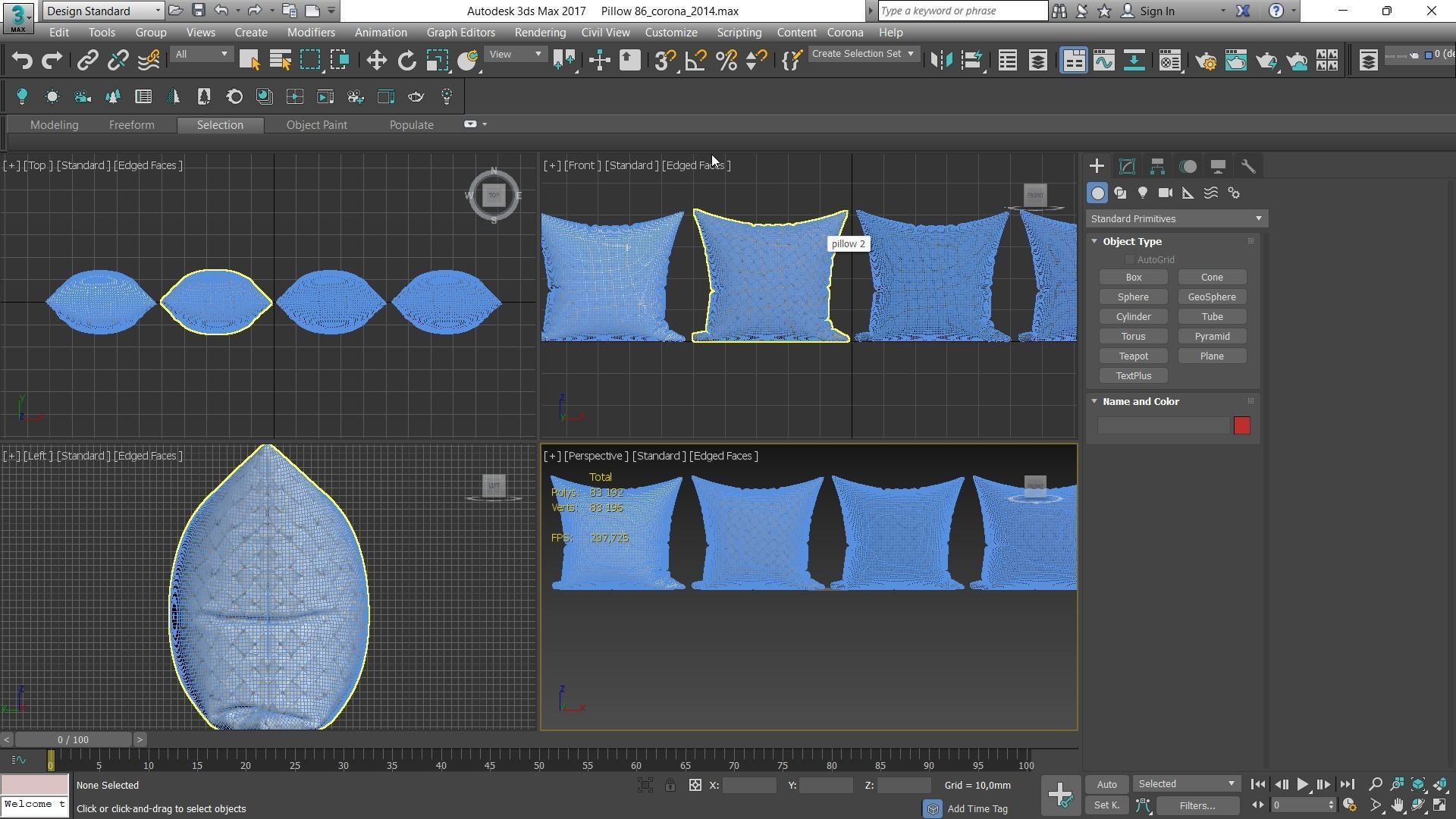 Decorative pillows Houzz set 086 3D model_2