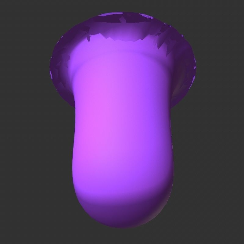 Low poly flowers collection mushroom Low-poly 3D model_10