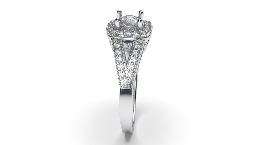 solitaire with ring sizes  8 part S79 3D print model_4