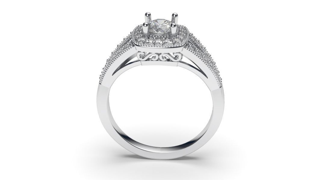 solitaire with ring sizes  8 part S79 3D print model_3