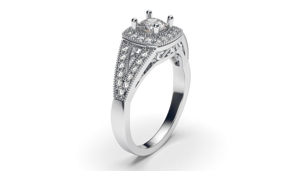 solitaire with ring sizes  8 part S79 3D print model_11