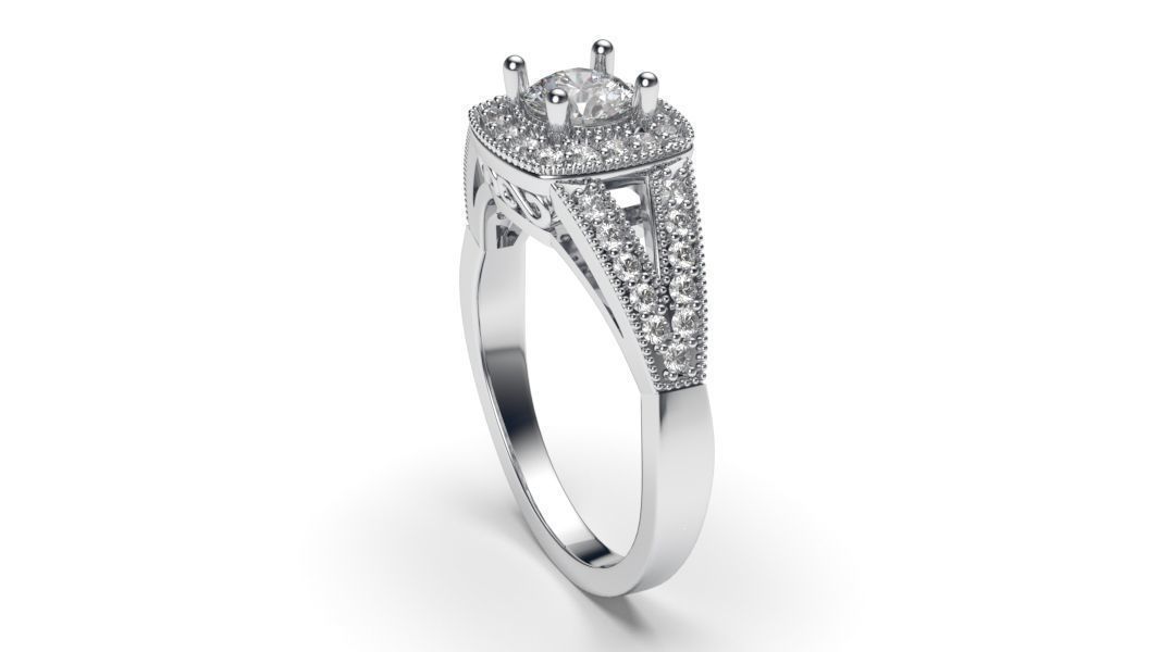solitaire with ring sizes  8 part S79 3D print model_9