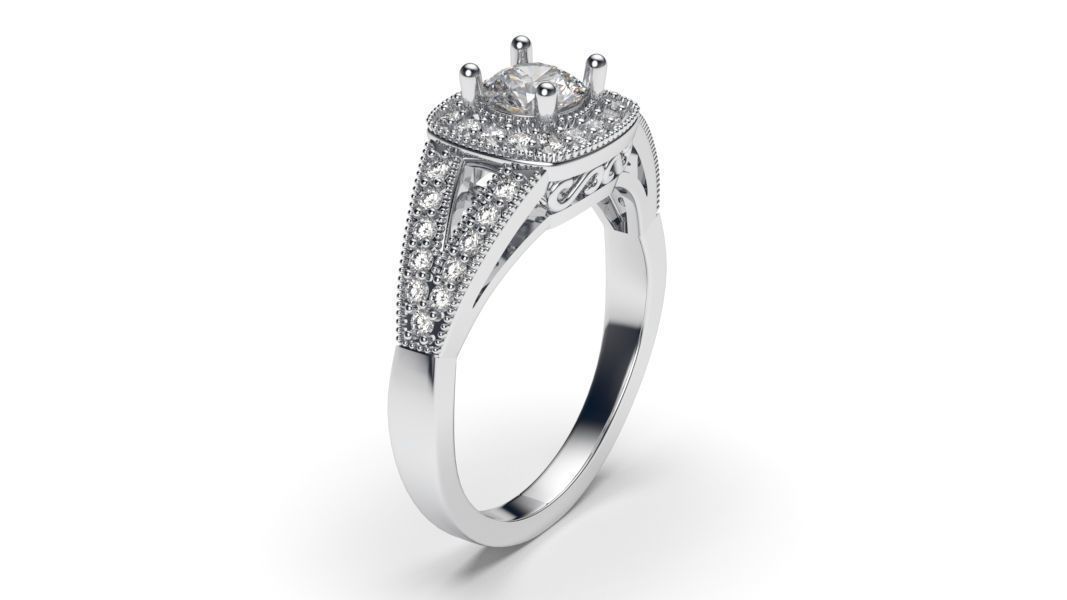 solitaire with ring sizes  8 part S79 3D print model_5