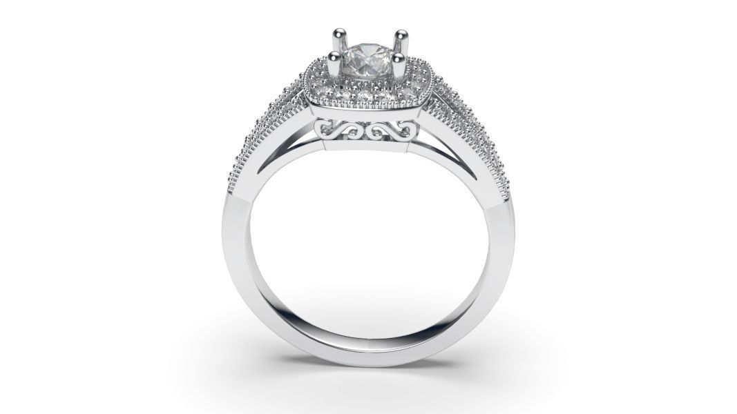 solitaire with ring sizes  8 part S79 3D print model_7