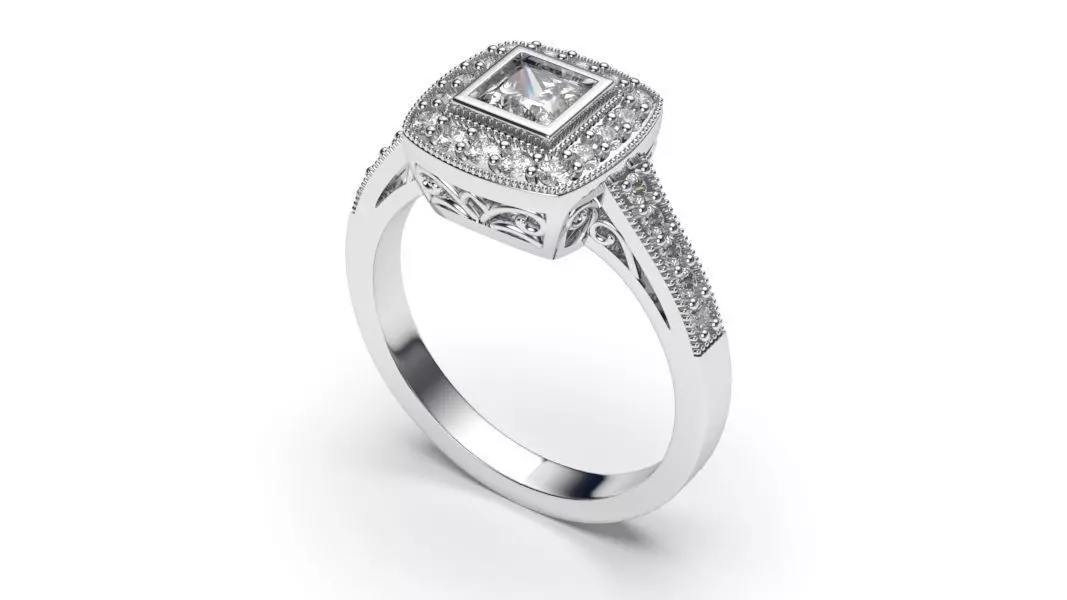 solitaire with ring sizes 8 part S80 3D print model