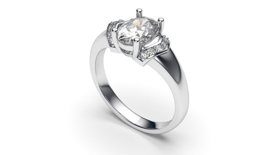 solitaire with ring sizes  8 part S81 3D print model_8
